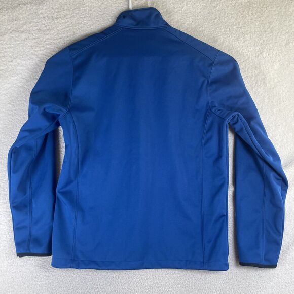 NEW Eddie Bauer Jacket Mens Medium Blue Stoughton Weather Resist Softshell - Picture 2 of 16